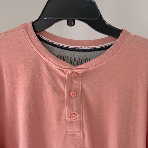 Men’s Weatherproof Vintage 1948 (The Vintage Henley) Size Lg Pale Orange - Picture 3 of 6